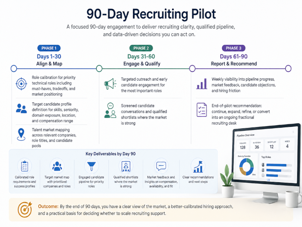 Placeholder illustration showing 90-day pilot deliverables